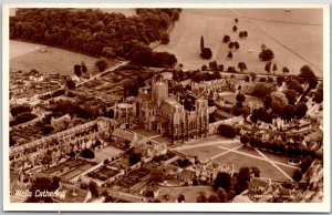 Wells Cathedral Panorama Of The Building And Grounds Real Photo RPPC Postcard