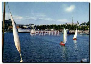 Modern Postcard Deauville Le Bassin des Yachts and sailing boats