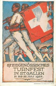 Swiss Federal Gymnastics Festival Event St. Gallen 1922 art Iwan E. Hugentobler