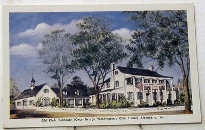 G3557    ALEXANDRIA,  VA.  POSTCARD,  OLD CLUB  TEA HOUSE