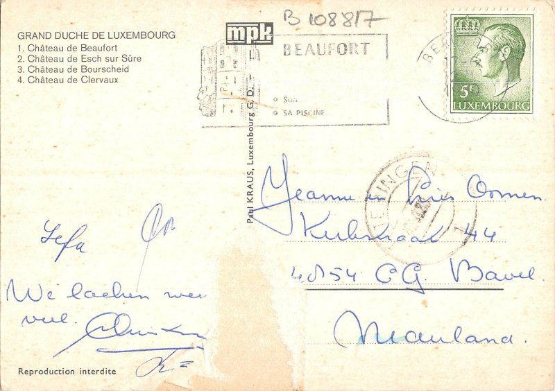 B108817 Grand Duche Luxembourg Chateau de Beaufort Clervaux esch sur Sure