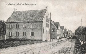Falköping Dotopsgatan Street Sweden 1921 RPPC Postcard K. Nordens