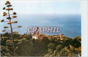 Postcard Modern Cap Corse Pino The church and two towers at the seaside