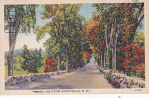 New Hampshire Greetings From Greenville 1950 Curteich