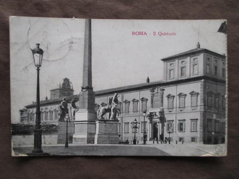 1908 Italy Photo Postcard - Rome - Il Quirinale - Stampless To USA (VV72)