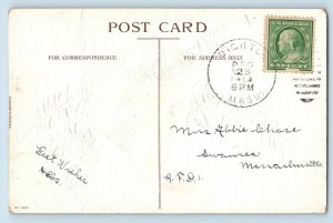 Ellen Clapsaddle Artist Signed Postcard Christmas Ringing Bell Berries Embossed