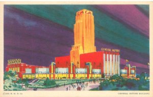 Chicago World's Fair General Motors Bldg #108-A Donnelley Deeptone Postcard