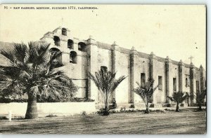 1907-15 Gabriel San Mission Postcard California Ca Vtg Founded 1771 Palm Trees