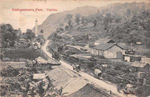 Ceylon Sri Lanka Kadugannawa Pass Birds Eye View Vintage Postcard JI658135