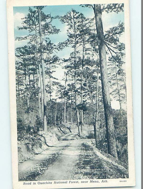 Unused W-Border STREET SCENE Mena Arkansas AR W1573-12