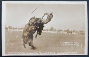 Mint USA RPPC Postcard Pick Langley Leaving Sundance Cheyenne WY Doubleday Photo