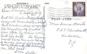 Mayflower II Sail Boat Plymoth Mass 1957 