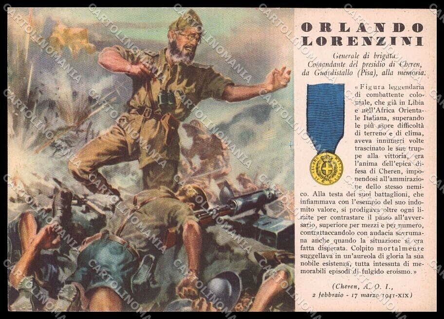 WWII WW2 Italian Propaganda Medaglie d'Oro Lorenzini Pisa AOI FG pc