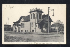 JULESBURG COLORADO CONGREGATIONAL CHURCH VINTAGE POSTCARD
