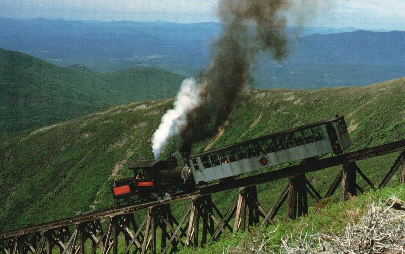 Vintage Postcard Mount Washington Railway Locomotive Company's Number 9 Waumbek