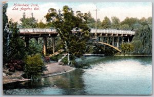 Vtg Los Angeles California CA Hollenback Park Bridge 1910s View Postcard