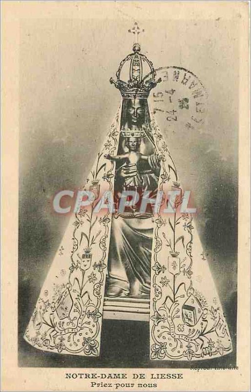 Old Postcard Notre Dame de Liesse Pray for us