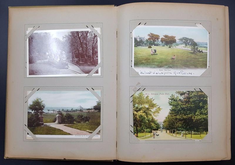 Vintage Tuck Postcard Album, 112 Cards, Much Poole & Bournemouth Most pre 1930  