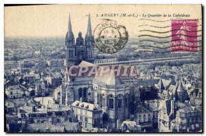 Old Postcard Angers Le Quartier de la Cathedrale