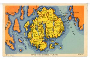 ME - Maine, Mount Desert Island  Map
