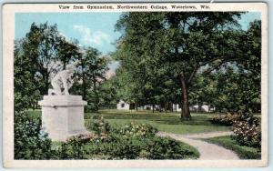 WATERTOWN, Wisconsin WI~View from Gymnasium NORTHWESTERN COLLEGE c1920s Postcard