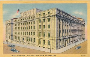 Baltimore MD, Maryland - U. S. Post Office and Court House - Linen