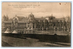 1909 Electricity Building The Louisiana Exhibition St. Louis MO Postcard