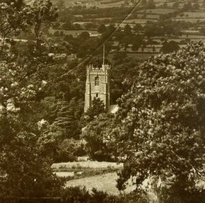 c1930s RPPC Vale Cathedral Whitchurch Canonicorum England Dorset UK Postcard 