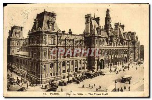 Old Postcard Paris Hotel De Ville