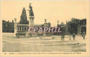 'Old Postcard Lyon Entree d''Or Tete Park and the Monument to Legionnaires Rh...