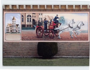 Postcard First City Hall and Fire Station, Sterling, Illinois