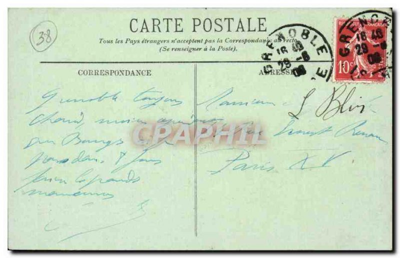 Line Mure Old Postcard La Motte d & # 39Aveillans The breakthrough stone