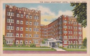 Iowa Sioux City The Sioux Apartment Hotel 1954