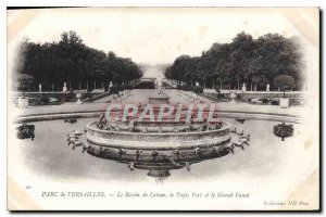 Old Postcard Park of Versailles Latona fountain Verl the rug and the Grand Canal