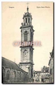 Old Postcard Langres Saint Martin Church