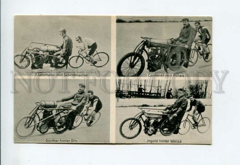 3156731 Cyclist & Coach SALZMANN SCHRITTMACHER Motorcycle OLD