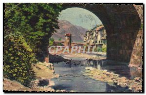 Old Postcard Sospel The old bridge