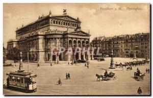 Old Postcard Frankfurt Opernplatz