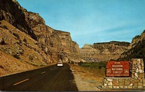 Wyoming Ten Sleep Western Entrance Sign To Big Horn National Forest