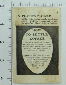 1870's-80's Lion Coffee Picture Card Fox Den Fox With Kits/Pups Adorable! P86