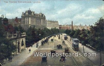 The Thames Embankment London UK, England, Great Britain Unused 