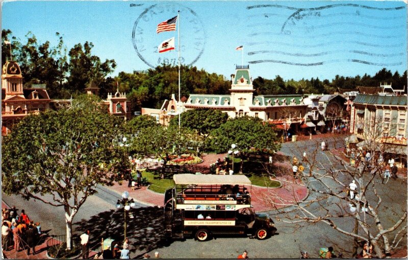 Town Square Main Street California CA Postcard PM Las Vegas NV Cancel WOB Note 