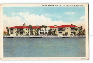 Sea Island Beach Georgia GA Postcard 1940 Cloister Apartments