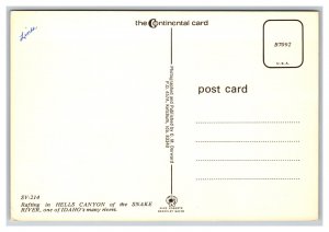 Rafting In Hells Canyon Snake River Idaho Postcard Continental View