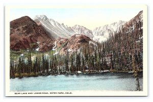 Bear Lake & Longs Peak Estes Park Colo. Colorado Scenic Postcard