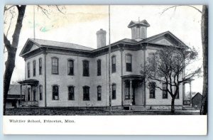 Princeton Minnesota Postcard Whittier School Building Exterior View 1910 Antique