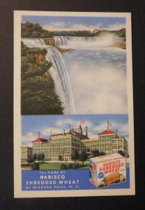 Mint USA Advertisement Postcard Nabisco Shredded Wheat Home Niagara Falls NY