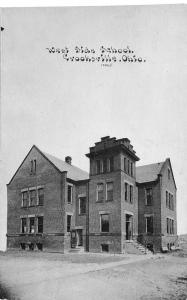 Ohio Postcard CROOKSVILLE Perry County c1910 WEST SIDE SCHOOL Building 1 