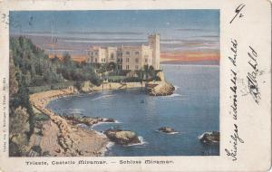 B79475 trieste castello miramar schloss italy  front/back image