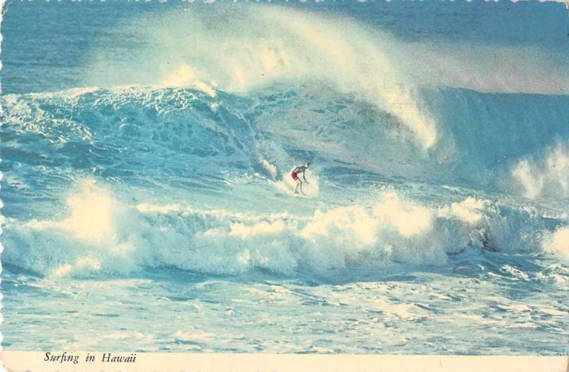 Hawaii Surfing Scene Vintage Postcard JF685326